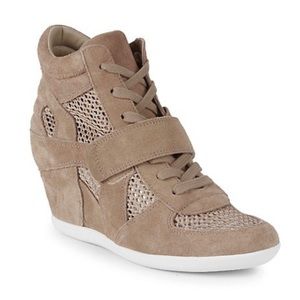 Ash Bowie Mesh Suede Wedge Sneakers